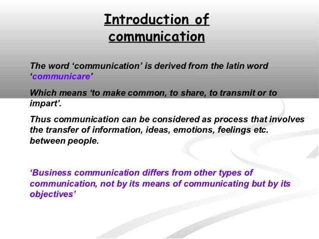 business communication ppt